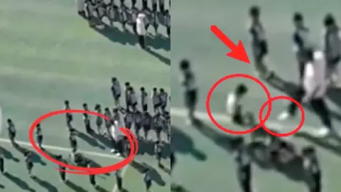 广西老师踹飞学生